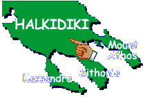 Virtual map of Halkidiki